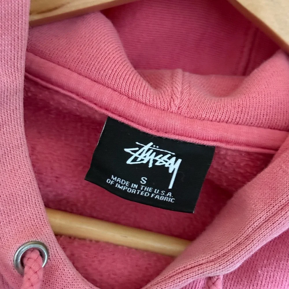 Stussy Men's Hoodie in Pink/Salmon - Picture 3 of 4